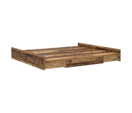 Gultas Ar Uzglabāšanas Vietu Vecs Koks 180 X 200 Cm Vidaxl