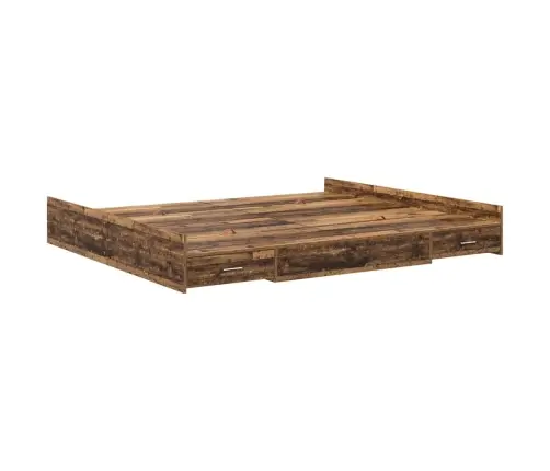 Gultas Ar Uzglabāšanas Vietu Vecs Koks 180 X 200 Cm Vidaxl