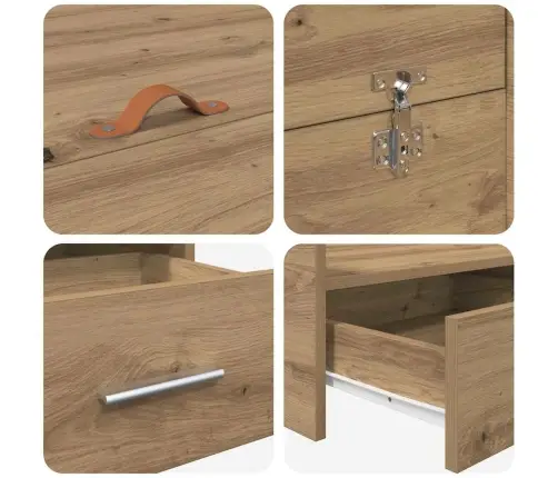 Voodi Hoiukohaga Raam Peaga Käsitööpuu 180 X 200 Cm Tehispuit