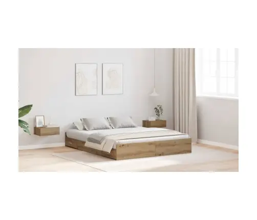 Gultas Ar Uzglabāšanas Vietu Amatnieku Ozola 160 X 200 Cm Vidaxl