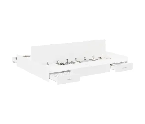 Lova Su Daiktų Laikymo Vieta Su Galvūgalio Balta 150 X 200 Cm