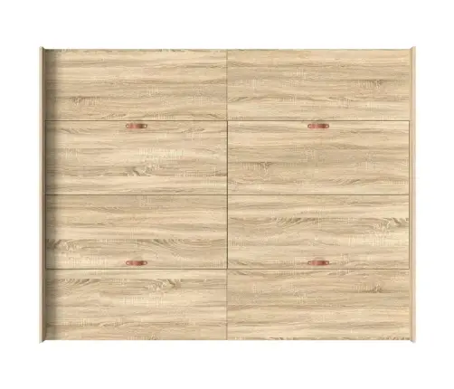 Gultas Ar Uzglabāšanas Vietu Sonomas Ozola 140 X 200 Cm Vidaxl