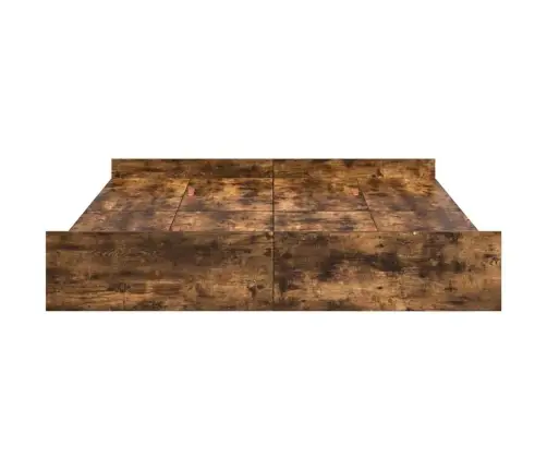 Voodi Hoiukohaga Raam Suitsetatud Tamm 140 X 200 Cm Tehispuit