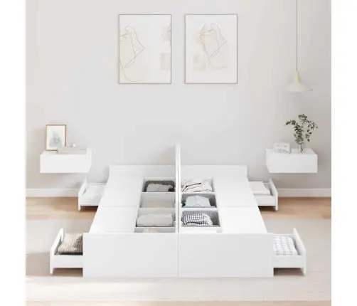 Lova Su Daiktų Laikymo Vieta Su Galvūgalio Balta 120 X 200 Cm