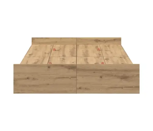 Gultas Ar Uzglabāšanas Vietu Amatnieku Ozola 120 X 200 Cm Vidaxl