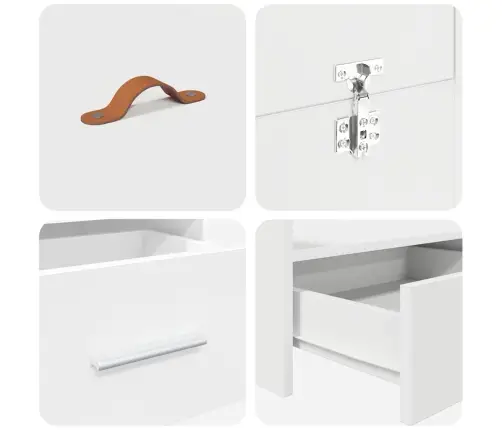 Voodi Hoiukohaga Raam Peaga Valge 140 X 190 Cm Tehispuit