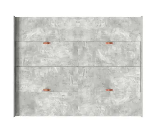 Gultas Ar Uzglabāšanas Vietu Betona Pelēka 135 X 190 Cm Vidaxl