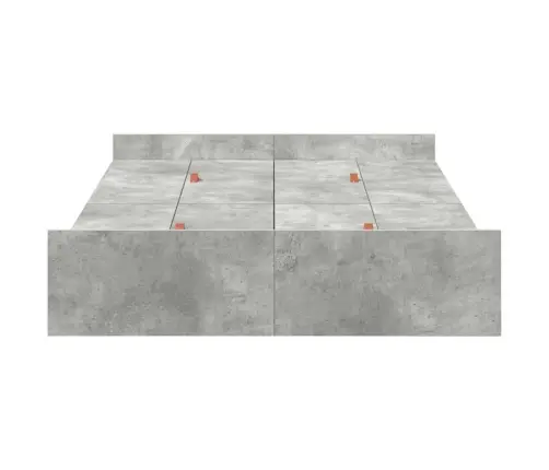 Gultas Ar Uzglabāšanas Vietu Betona Pelēka 120 X 190 Cm Mdf Vidaxl