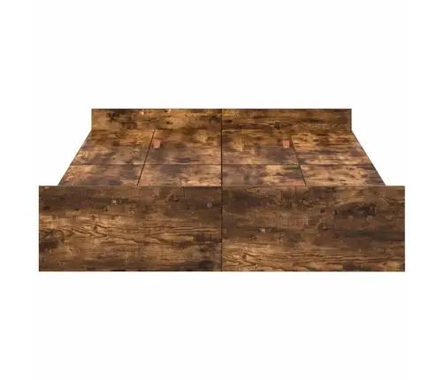 Voodi Hoiukohaga Raam Suitsetatud Tamm 120 X 190 Cm Tehispuit