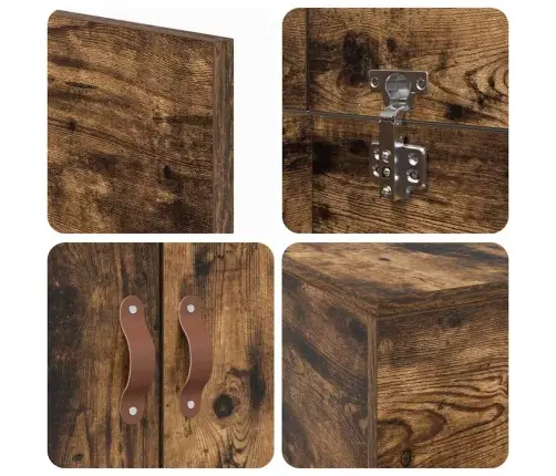 Lova Su Daiktų Laikymo Vieta Rūkyta Ąžuolas 80 X 200 Cm