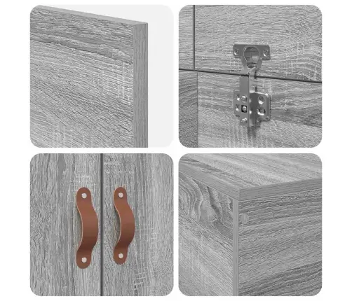 Lova Su Daiktų Laikymo Vieta Pilkas Sonoma 80 X 200 Cm