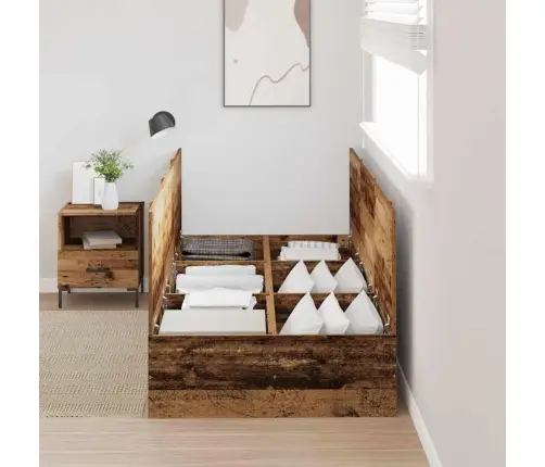 Voodi Hoiukohaga Raam Vana Puit 80 X 200 Cm Tehispuit