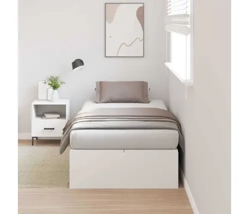 Gulta Ar Uzglabāšanas Vietu, Balta Krāsā, 90 X 200 Cm Vidaxl