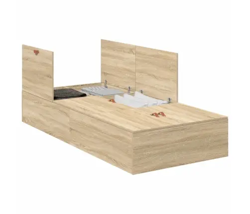 Uzglabāšanas Gultas Rāmis Sonoma Ozols 90X200 Cm Vidaxl