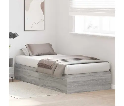 Uzglabāšanas Gultas Rāmis Pelēkā Sonomā 90X200 Cm Vidaxl