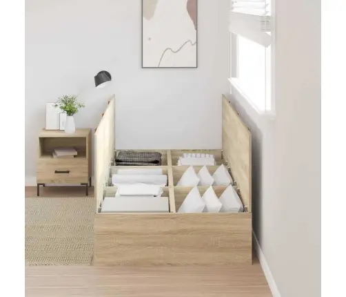Uzglabāšanas Gultas Rāmis Sonoma Ozols 100X200 Cm Vidaxl