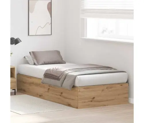 Gultas Rāmis Ar Uzglabāšanu Artisan Oak 100 X 200 Cm Vidaxl