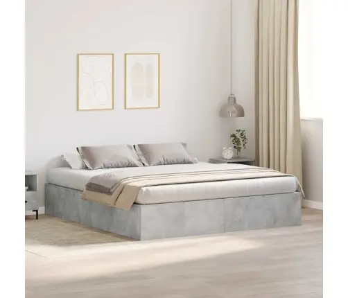 Gultas Rāmja Uzglabāšanas Risinājums Pelēkā Krāsā 200X200 Cm Vidaxl