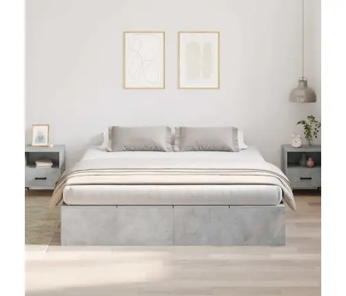 Gultas Rāmja Uzglabāšanas Risinājums Pelēkā Krāsā 200X200 Cm Vidaxl