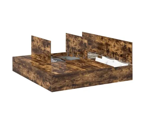 Uzglabāšanas Gultas Rāmis No Smalkais Ozola 200 X 200 Cm Vidaxl