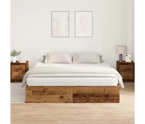 Uzglabāšanas Gultas Rāmītis No Vecā Koka 200X200 Cm Vidaxl