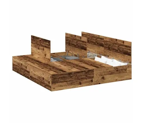 Uzglabāšanas Gultas Rāmītis No Vecā Koka 200X200 Cm Vidaxl