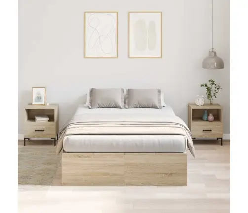 Uzglabāšanas Gultas Rāmis Sonona Ozols 120 X 200 Cm Vidaxl