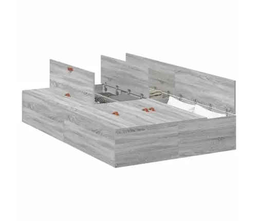 Pelēks Sonoma Glabāšanas Gultas Rāmis 120X200 Cm Vidaxl