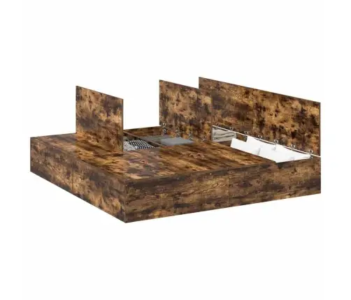 Lovos Rėmas Dūminio Ąžuolo 180 X 200 Cm Apdirbta Mediena