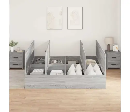 Pelēks Sonoma Uzglabāšanas Gultas Rāmis 180X200 Cm Vidaxl