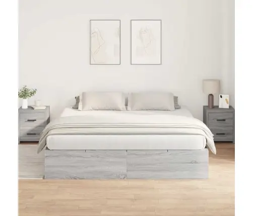 Pelēks Sonoma Uzglabāšanas Gultas Rāmis 180X200 Cm Vidaxl