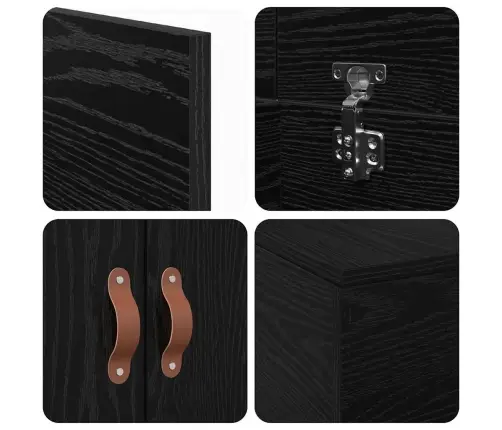 Lova Su Daiktų Laikymo Vieta Juodas Ąžuolas 70 X 190 Cm