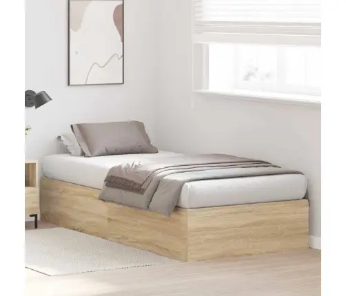 Voodi Hoiukohaga Raam Sonoma Tamm 70 X 190 Cm Tehispuit