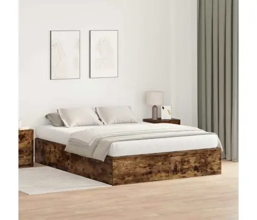 Uzglabāšanas Gulta Rūsganā Ozola Krāsā 140X190 Cm Vidaxl