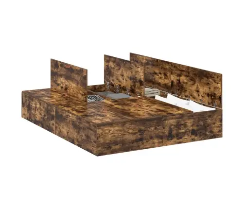 Uzglabāšanas Gulta Rūsganā Ozola Krāsā 140X190 Cm Vidaxl