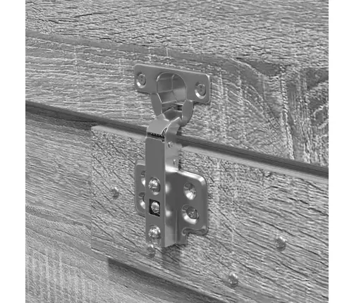 Gultas Rāmis Ar Uzglabāšanu, Pelēks Sonoma, 140X190 Cm Vidaxl