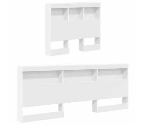 Uzglabāšanas Galvas Balsts Balts 80 Cm Inženierijas Koks Vidaxl