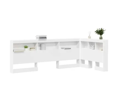 Uzglabāšanas Galvas Balsts Balts 80 Cm Inženierijas Koks Vidaxl