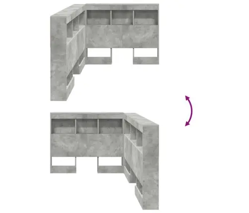 Saugojimo Galvos Atlošas Betono Pilka 80 Cm Apdirbta Mediena