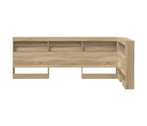 Uzglabāšanas Galvas Balsts Ar Plauktu Ar Galvas Klāju Ar Uzglabāšanu Sonomas Ozola 90 Cm Vidaxl