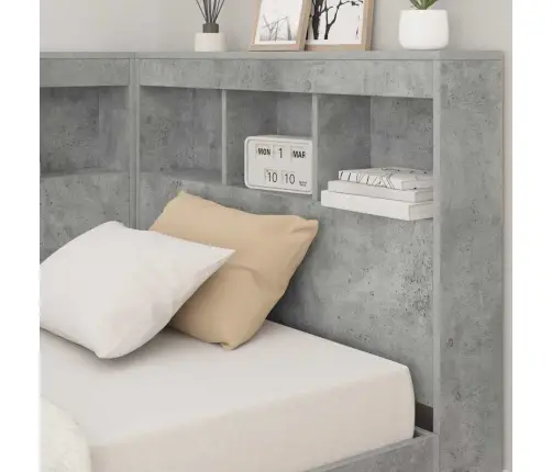 Uzglabāšanas Galvas Balsts Betona Pelēka 90 Cm Melamīns Vidaxl