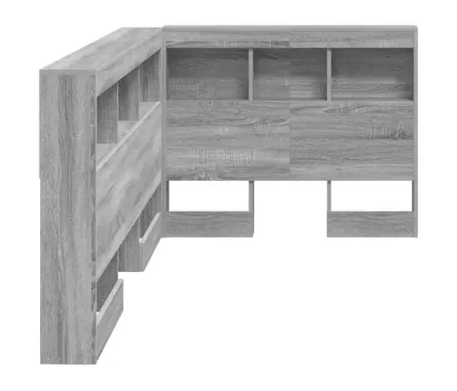 Uzglabāšanas Galvas Balsts Pelēka Sonomas Ozola 90 Cm Vidaxl