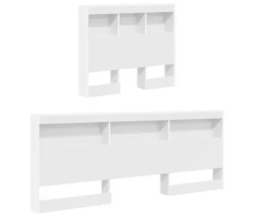 Uzglabāšanas Galvas Balsts Balts 100 Cm Inženierijas Koks Vidaxl