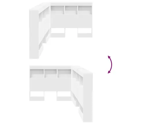 Uzglabāšanas Galvas Balsts Balts 100 Cm Inženierijas Koks Vidaxl