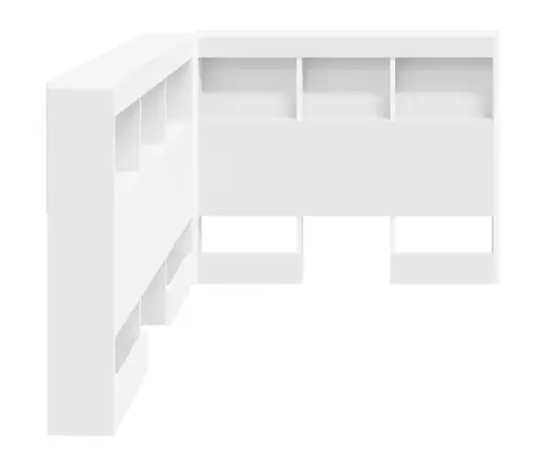 Uzglabāšanas Galvas Balsts Balts 100 Cm Inženierijas Koks Vidaxl