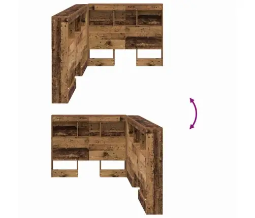 Uzglabāšanas Galvas Balsts Vecs Koks 100 Cm Inženierijas Koks Vidaxl