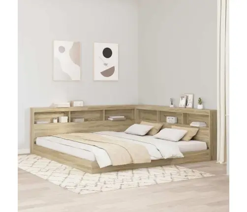 Hoiustamispeatoe Riiuliga Peaga Sonoma Tamm 200 Cm Tehispuit