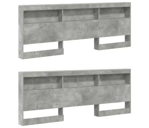 Saugojimo Galvos Atlošas Betono Pilka 200 Cm Apdirbta Mediena Saugojimo Galvos Atlošas Betono Pilka 200 Cm Apdirbta Mediena