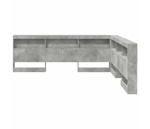 Saugojimo Galvos Atlošas Betono Pilka 200 Cm Apdirbta Mediena Saugojimo Galvos Atlošas Betono Pilka 200 Cm Apdirbta Mediena