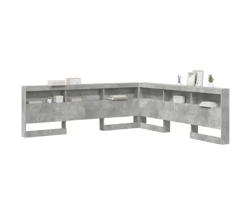 Saugojimo Galvos Atlošas Betono Pilka 200 Cm Apdirbta Mediena Saugojimo Galvos Atlošas Betono Pilka 200 Cm Apdirbta Mediena